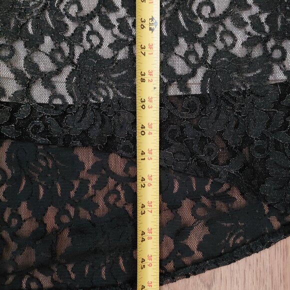 Lace Formal Midi Dress Black Plus Size 26 Wedding Event Cocktail - Picture 7 of 7